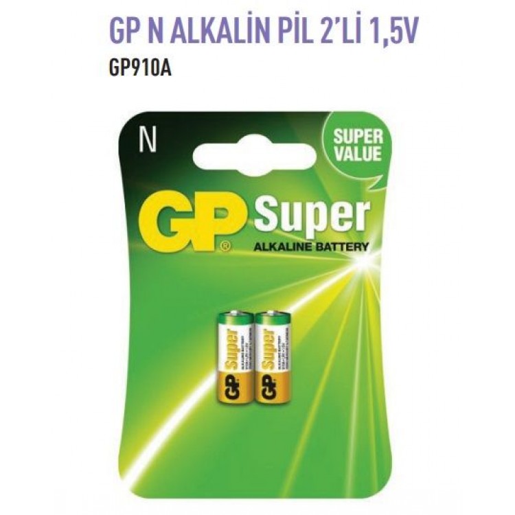 GP910A  N ALKALİN PİL 2'Lİ 1,5 V