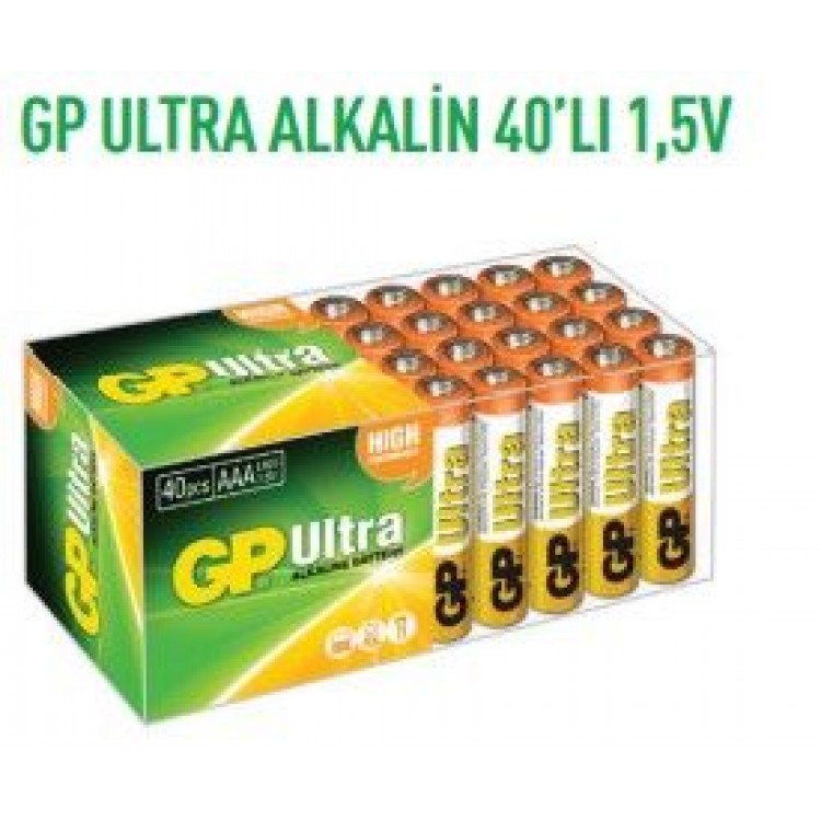 GP15AU-2MTPB40  ULTRA ALKALİN 40'LI 1,5 V KALEM PİL