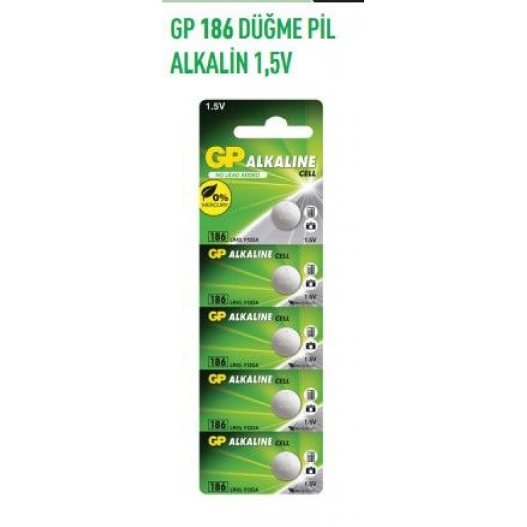 GP186F  186 DÜĞME PİL ALKALİN 1,5V