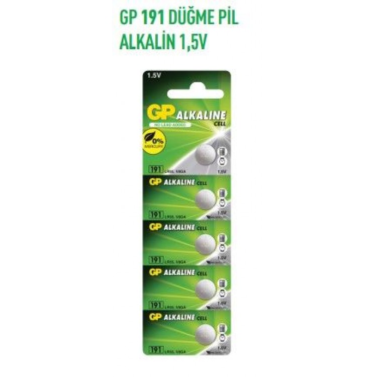 GP191F  191 DÜĞME PİL ALKALİN 1,5 V