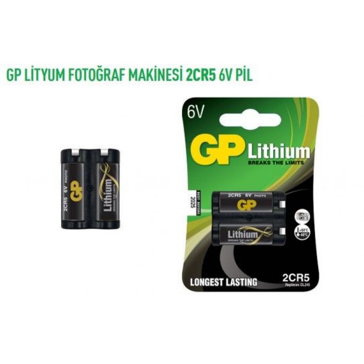 GP2CR5  LİTYUM FOTOĞRAF MAK. 2CR5 6V PİL