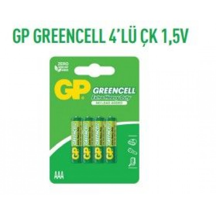 GP24G-2U4  GREENCELL 4'LÜ ÇK 1,5V