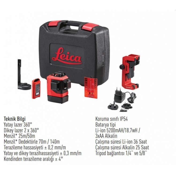 LEICA LINO L6R  LAZER TERAZİ PLASTİK ÇANTALI