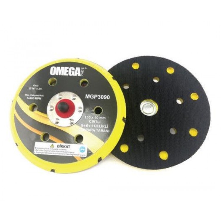 OMEGA  ZIMPARA TABANI CIRTLI   DELİKLİ 5/16''  150*14mm