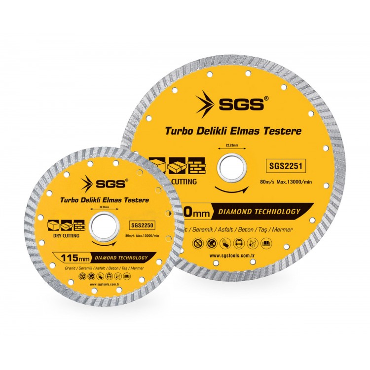 TURBO DELİKLİ ELMAS TESTERE 180MM