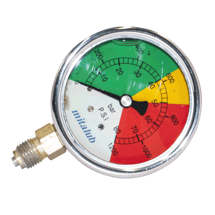 63 mm. 0-80 bar Tarım için Alttan Manometre